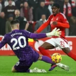 EPL stadium packed with fans during a thrilling match