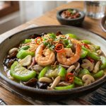 Tumis Oyong Udang Jamur